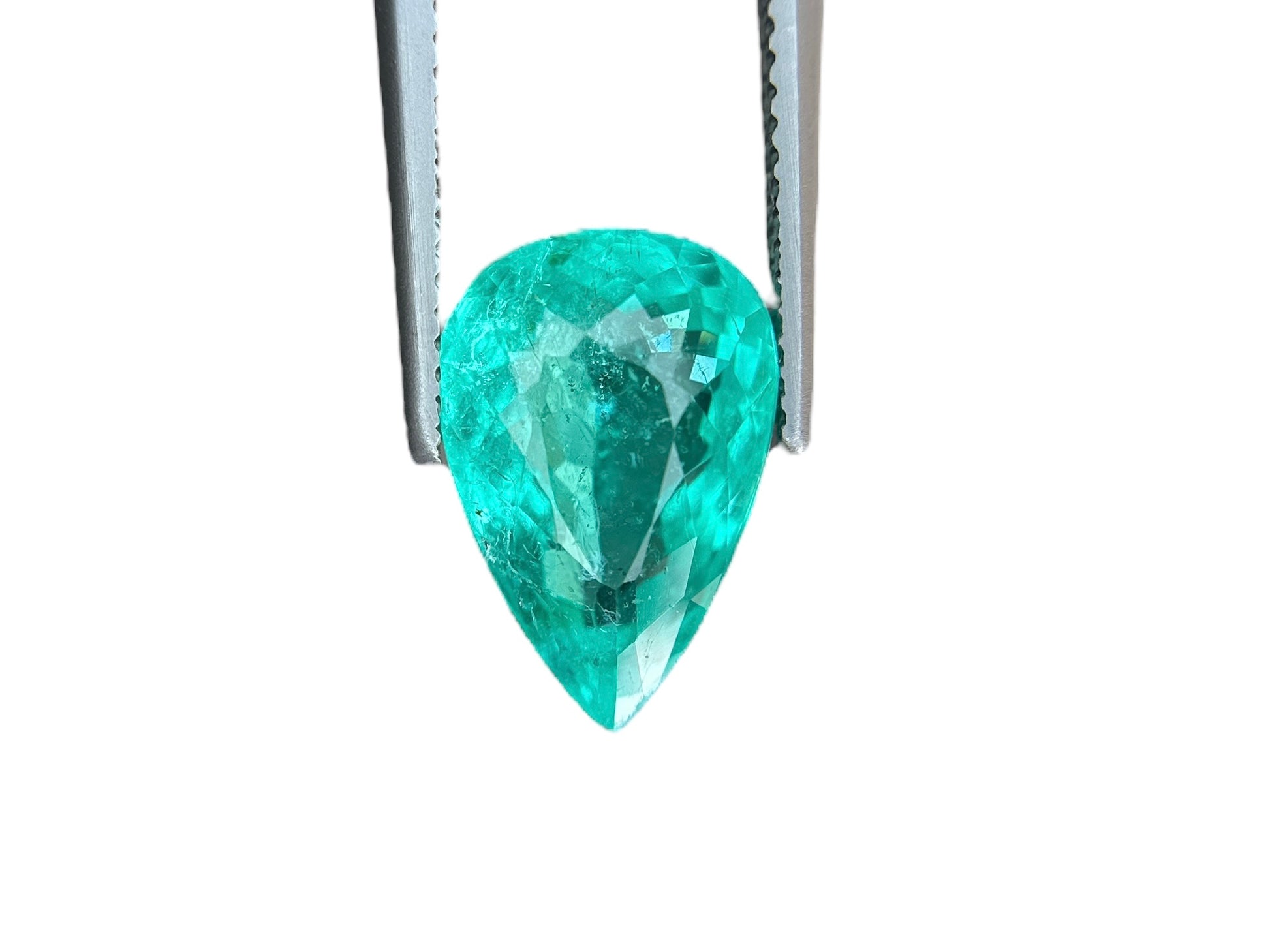 6.21 CT NEON GREENISH BLUE NATURAL PARAIBA FINE QUALITY