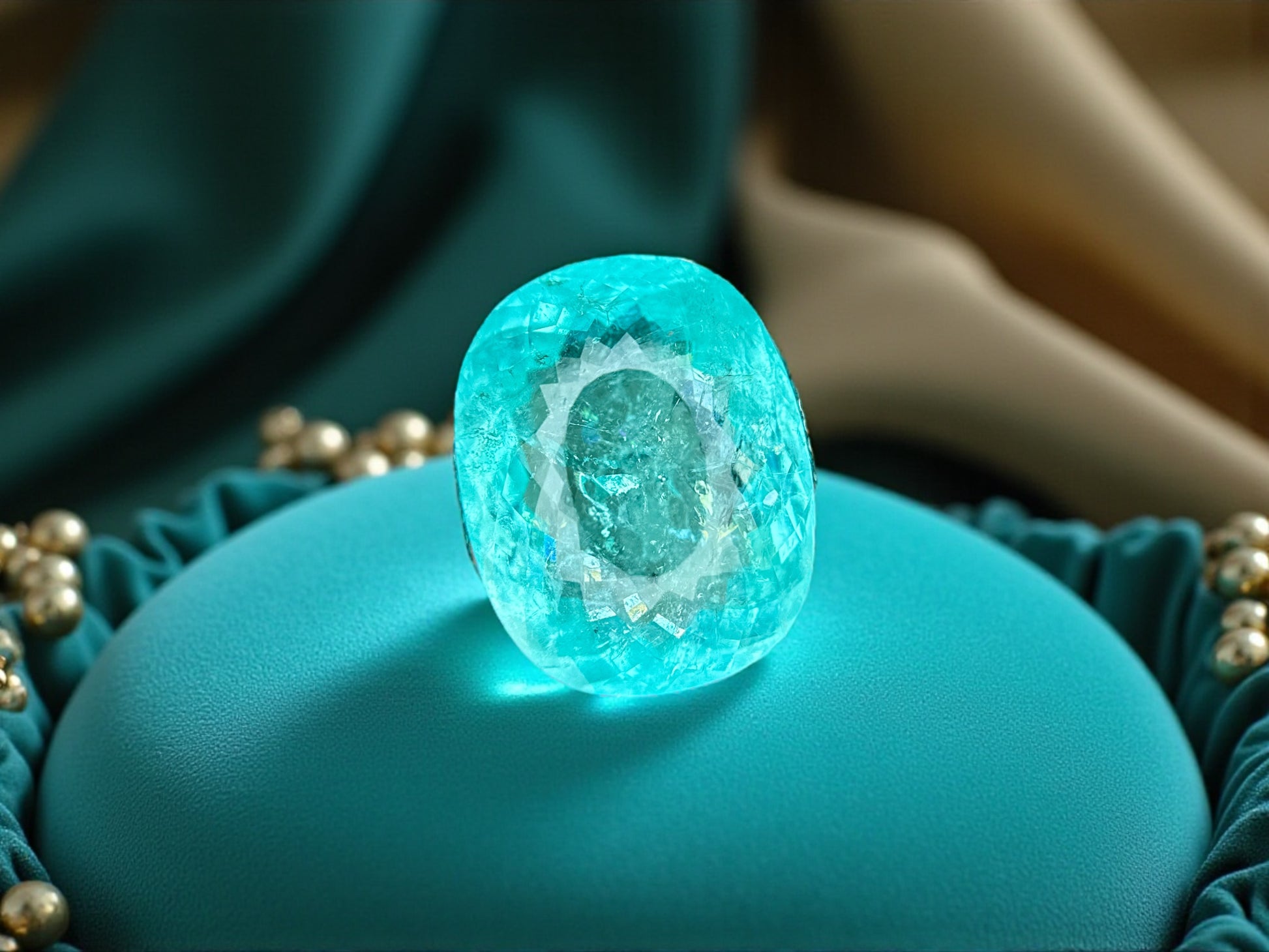 13.95 CT NEON BLUE NATURAL PARAIBA FINE QUALITY