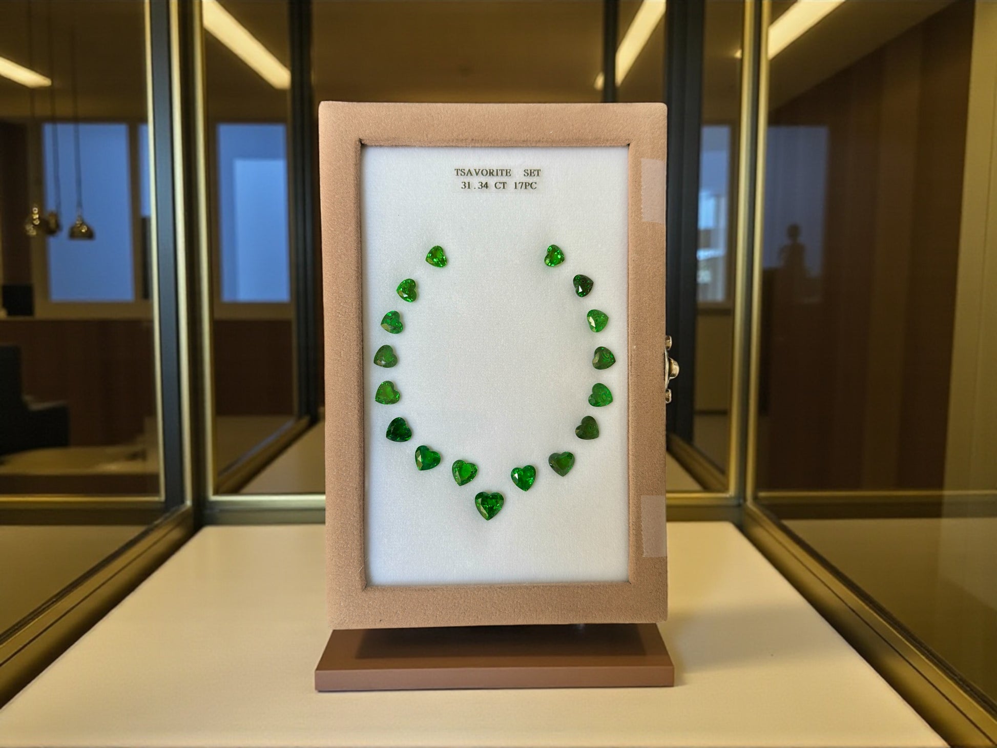 31.34 CT NATURAL TSAVORITE HEART SHAPE SET