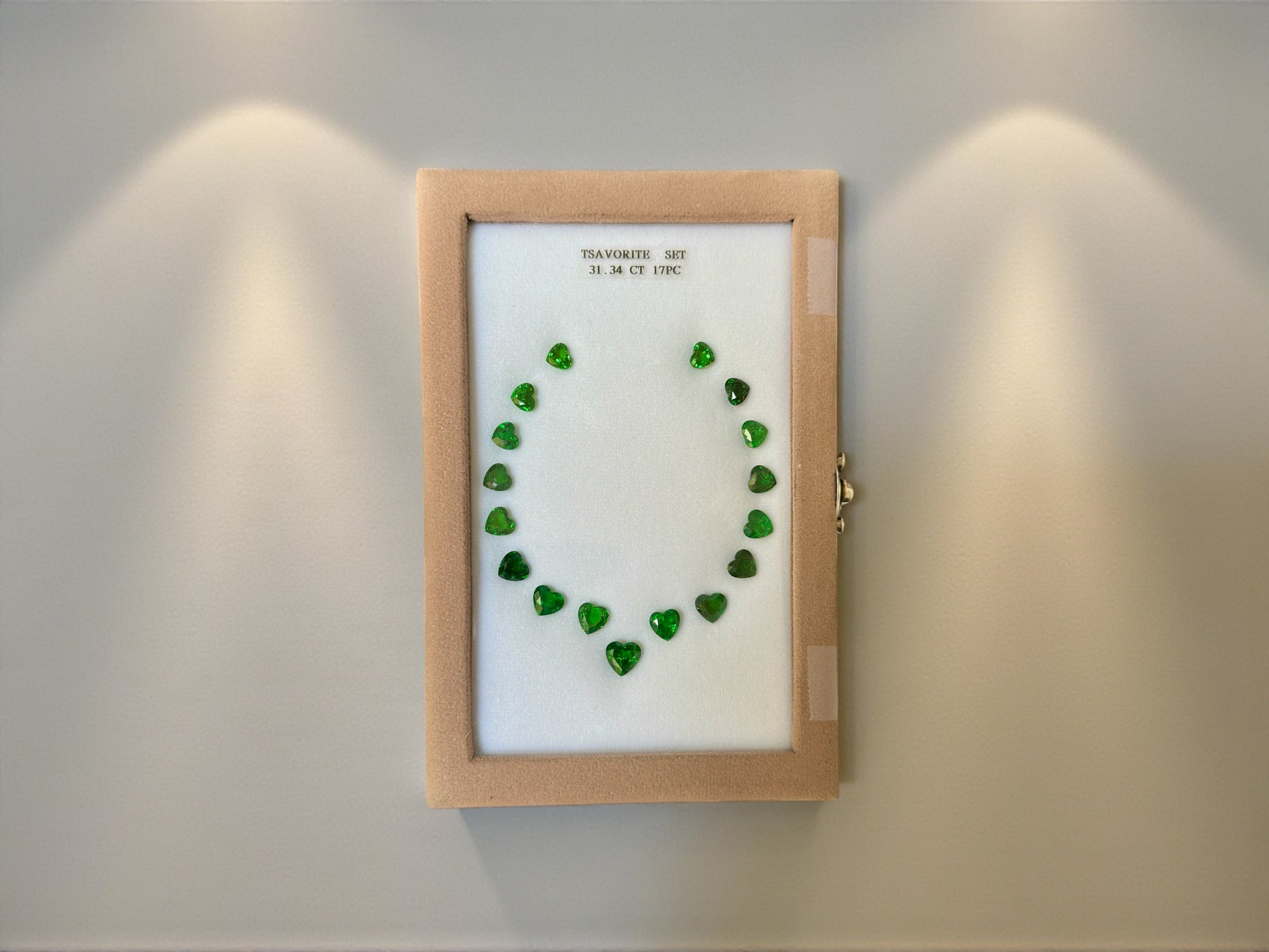 31.34 CT NATURAL TSAVORITE HEART SHAPE SET