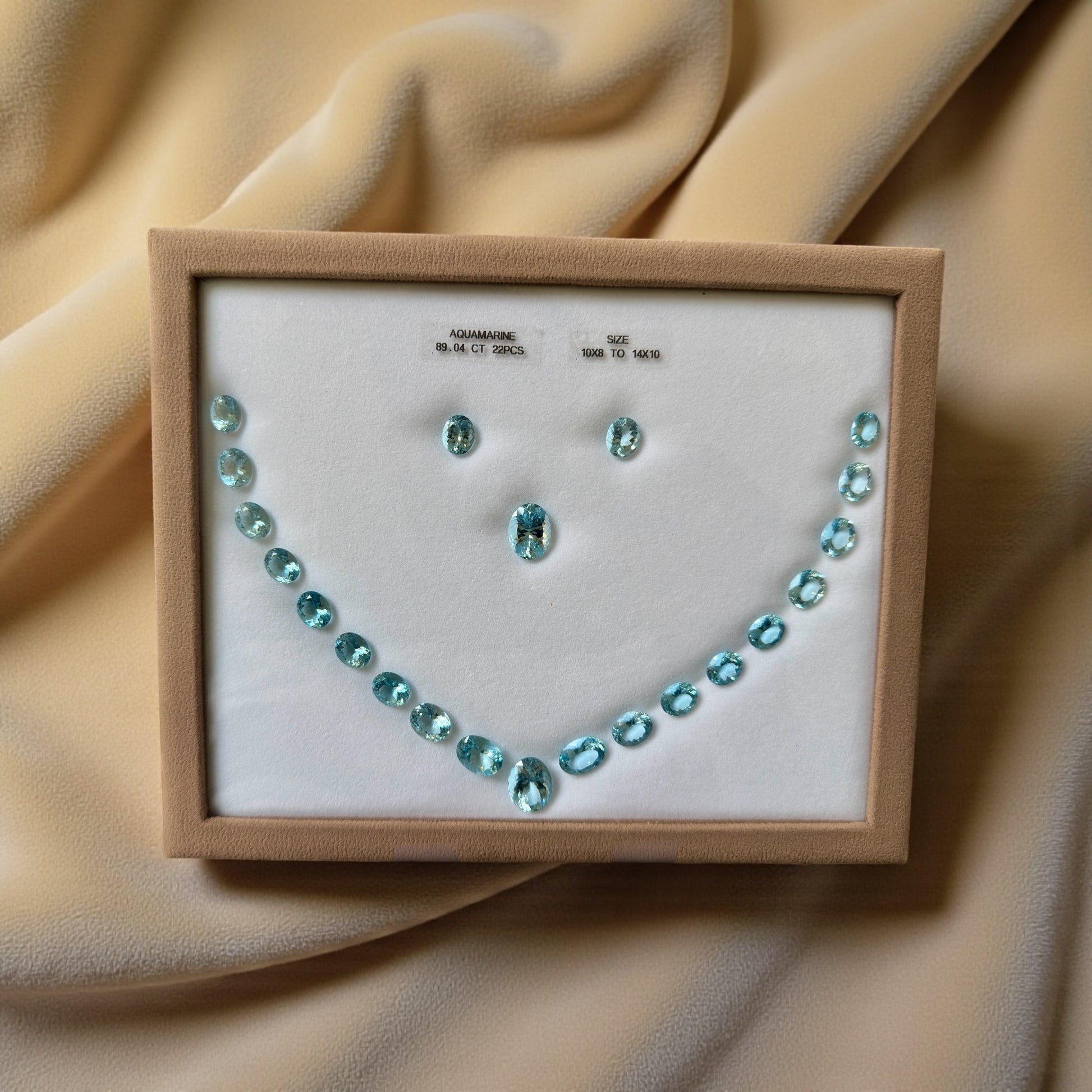 89.04 CT NATURAL ELEGANT AQUAMARINE CUSHION SHAPE SET