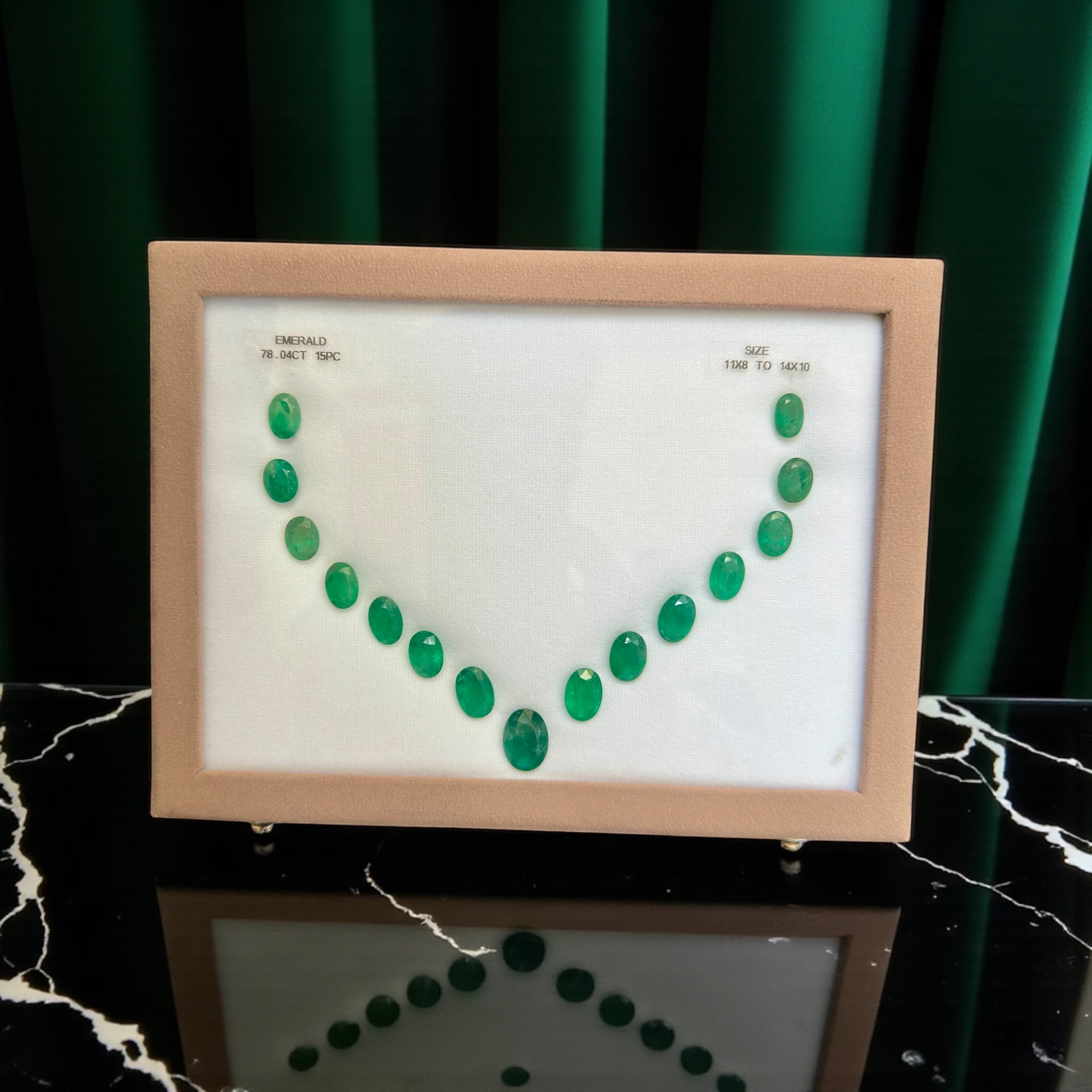 29.27 CT NATURAL EMERALD OVAL SHAPE SET