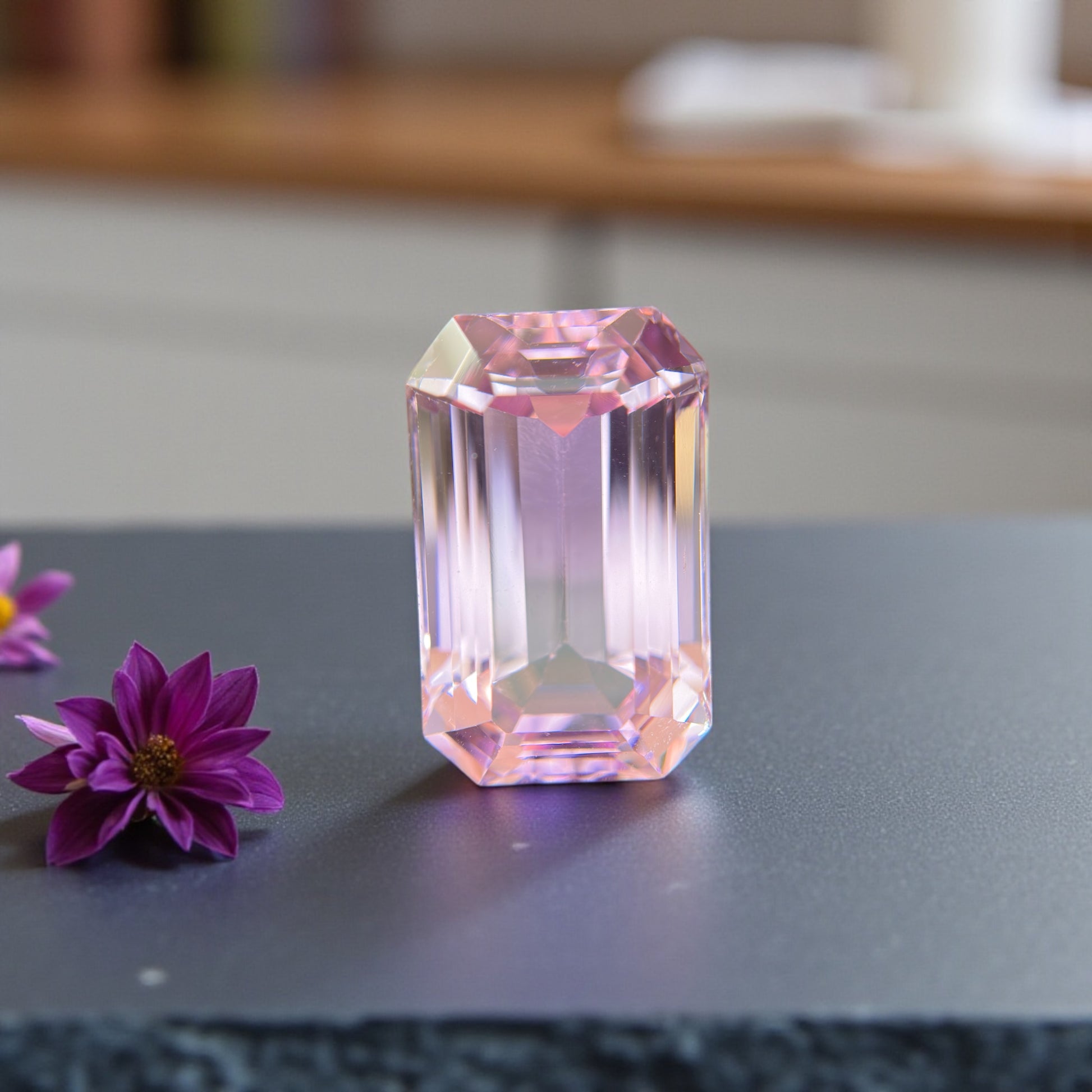 39.64 CT NATURAL KUNZITE WITH PINK  COLOR