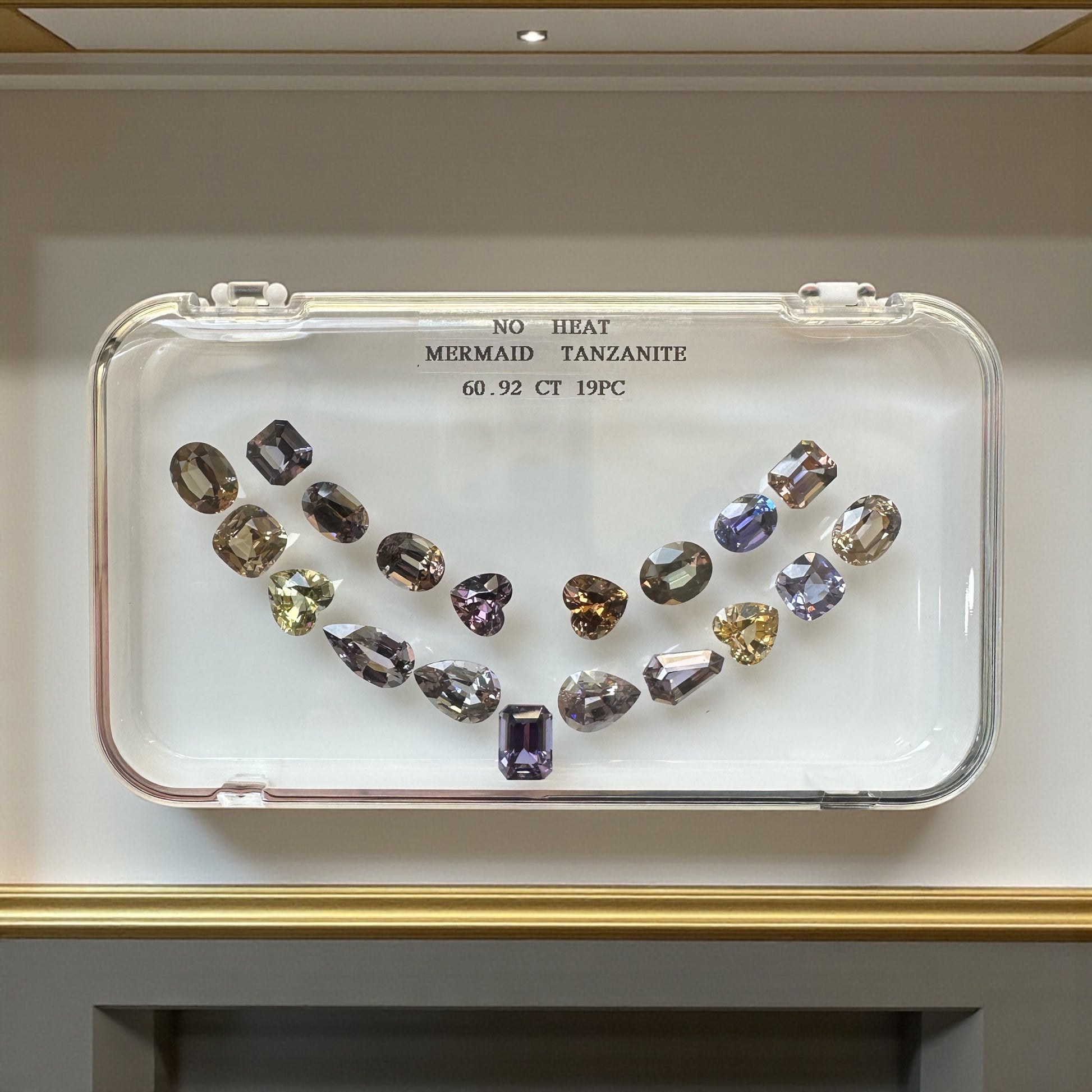 60.92 CT NATURAL NO HEAT MERMAID TANZANITE SET